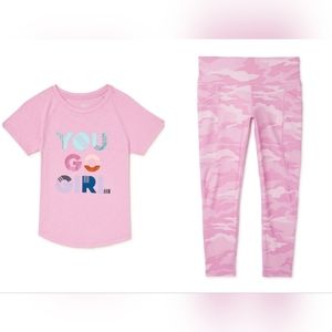 ATHLETIC WORKS ACTIVE TOP AND MATCHING CAMO LEGGINGS VARIOUS SIZES